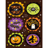 K and Company - Spooktacular Collection - Grand Adhesions Holographic Stickers - Words and Icons