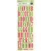 K and Company - Yuletide Collection - Christmas - Die Cut Stickers with Glitter Accents - Alphabet
