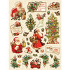 K and Company - Yuletide Collection - Christmas - Clearly Yours - Epoxy Stickers with Glitter Accents - Icons