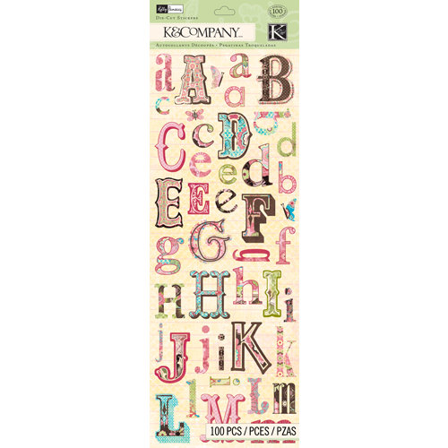 K and Company - Blossom Collection - Die Cut Stickers - Alphabet