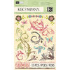 K and Company - Blossom Collection - Rub Ons with Gems - Swirl