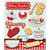 K and Company - Life&#039;s Little Occasions Collection - 3 Dimensional Stickers  with  Epoxy and Glitter Accents - Baking Together