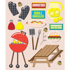 K and Company - Life's Little Occasions Collection - 3 Dimensional Stickers with Epoxy and Glitter Accents - BBQ