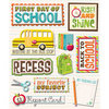 K and Company - Life's Little Occasions Collection - 3 Dimensional Stickers with Epoxy and Foil Accents - First Day of School, CLEARANCE
