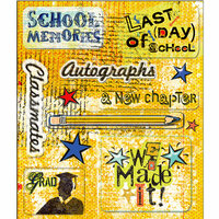 K and Company - Life's Little Occasions Collection - 3 Dimensional Stickers with Epoxy Accents - Last day of School - High School, CLEARANCE