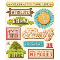 K and Company - Life's Little Occasions Collection - 3 Dimensional Stickers  with  Epoxy Accents - Life Memories