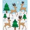 K and Company - Life's Little Occasions Collection - 3 Dimensional Stickers with Epoxy and Glitter Accents - Reindeer and Trees