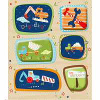 K and Company - Life's Little Occasions Collection - 3 Dimensional Stickers with Puffy and Varnish Accents - Construction