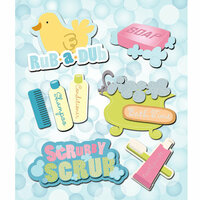 K and Company - Life's Little Occasions Collection - 3 Dimensional Stickers  with  Epoxy Accents - Bath Time