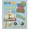 K and Company - Life's Little Occasions Collection - 3 Dimensional Stickers with Epoxy and Glitter Accents - Learning to Ride a Bike, CLEARANCE