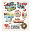 K and Company - Life's Little Occasions Collection - 3 Dimensional Stickers  with  Epoxy and Glitter Accents - Daddy and Me