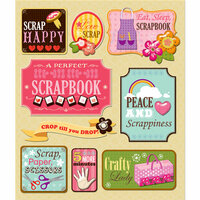 K and Company - Life's Little Occasions Collection - 3 Dimensional Stickers with Epoxy and Glitter Accents - Scrapbook