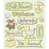 K and Company - Life's Little Occasions Collection - 3 Dimensional Stickers  with  Glitter and Puffy Accents - Baby Shower