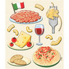 K and Company - Life's Little Occasions Collection - 3 Dimensional Stickers with Epoxy and Glitter Accents - Italian