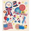 K and Company - Life's Little Occasions Collection - 3 Dimensional Stickers with Epoxy and Glitter Accents - 4th Of July