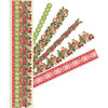 K and Company - Yuletide Collection - Christmas - Adhesive Paper Borders with Glitter Accents, CLEARANCE