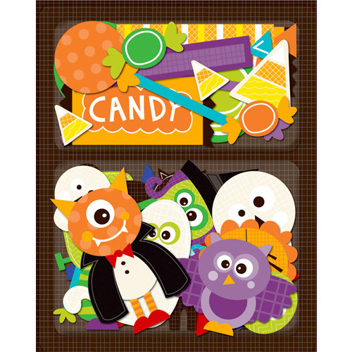 K and Company - Spooktacular Collection - Layered Accents with Glitter Accents - Candy and Characters, CLEARANCE