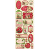 K and Company - Yuletide Collection - Christmas - Adhesive Chipboard with Glitter Accents - Icons, CLEARANCE