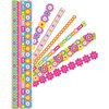K and Company - Adhesive Paper Borders with Glitter Accents - Floral Bright, CLEARANCE