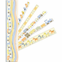 K and Company - Itsy Bitsy Collection - Adhesive Paper Borders with Glitter Accents - Baby Boy