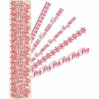 K and Company - Yuletide Collection - Christmas - Glitter Adhesive Borders