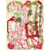K and Company - Yuletide Collection - Christmas - Die Cut Cardstock and Acetate Pieces with Glitter Accents - Words and Tags, CLEARANCE