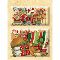K and Company - Glad Tidings Collection - Christmas - Layered Accents with Glitter Accents - Sleigh and Deer, BRAND NEW