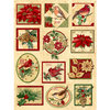 K and Company - Glad Tidings Collection - Christmas - Grand Adhesions with Foil Accents - Floral and Bird, BRAND NEW
