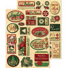 K and Company - Glad Tidings Collection - Christmas - Adhesive Chipboard with Foil Accents - Words