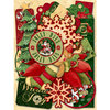 K and Company - Glad Tidings Collection - Christmas - Die Cut Cardstock Pieces with Foil Accents - Words