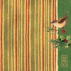 K and Company - Glad Tidings Collection - Christmas - 12 x 12 Paper with Varnish Accents - Holly and Stripes
