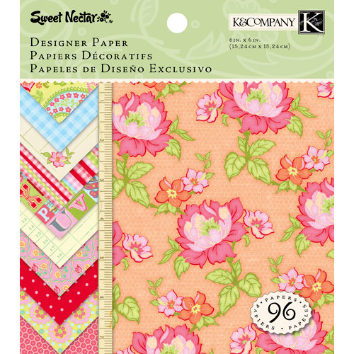 K and Company - Sweet Nectar Collection - 6 x 6 Designer Paper Pad, CLEARANCE