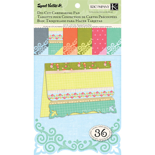 K and Company - Sweet Nectar Collection - Die Cut Cardmaking Paper Pad - Scroll