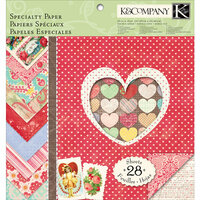 K and Company - Valentine Collection - 12 x 12 Specialty Paper Pad - Sweetheart