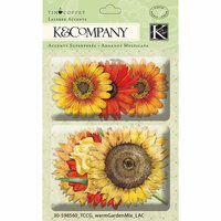 K and Company - Cottage Garden Collection by Tim Coffey - Layered Accents with Glitter Accents - Warm Mix