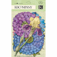 K and Company - Cottage Garden Collection by Tim Coffey - Die Cut Cardstock and Acetate Pieces with Foil Accents - Cool Mix