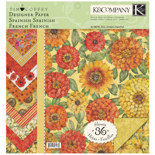 K and Company - Cottage Garden Collection by Tim Coffey - 12 x 12 Designer Paper Pad