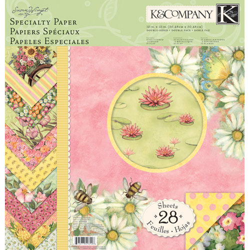 K and Company - Spring Blossom Collection - 12 x 12 Specialty Paper Pad