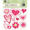 K and Company - Valentine Collection - Clearly Yours - Epoxy Stickers - Hearts
