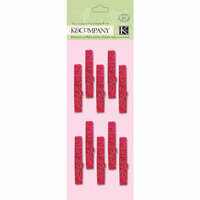 K and Company - Valentine Collection - Glittered Clothes Pins - Red