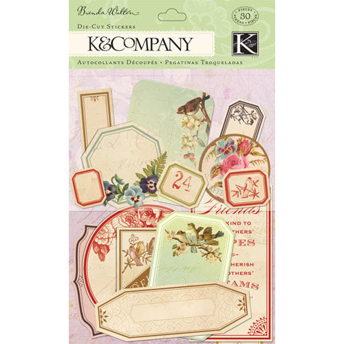 K and Company - Flora and Fauna Collection - Die Cut Stickers - Apothecary Label