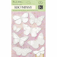 K and Company - Flora and Fauna Collection - Vellum Stickers with Foil Accents - Butterfly, CLEARANCE