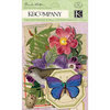 K and Company - Flora and Fauna Collection - Die Cut Cardstock and Vellum Pieces with Glitter Accents