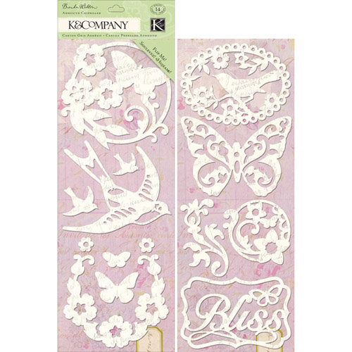 K and Company - Flora and Fauna Collection - Adhesive Chipboard - Silhouette, CLEARANCE