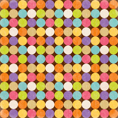 K and Company - Confetti Collection - 12 x 12 Paper - Bright Polka Dots