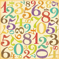 K and Company - Confetti Collection - 12 x 12 Paper - Numbers