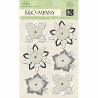 K and Company - Elegance Collection - Fabric Art with Gem Accents - Satin Flower