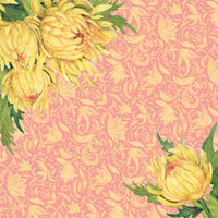 K and Company - Spring Blossom Collection - 12 x 12 Paper - Mums