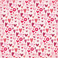 K and Company - Valentine Collection - 12 x 12 Paper - Dancing Hearts