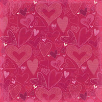 K and Company - Valentine Collection - 12 x 12 Paper - Hearts a Flutter